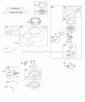 Armature Flywheels Blower Rewind Diagram and Parts List for 198707-0144-E1  Briggs and Stratton Engine